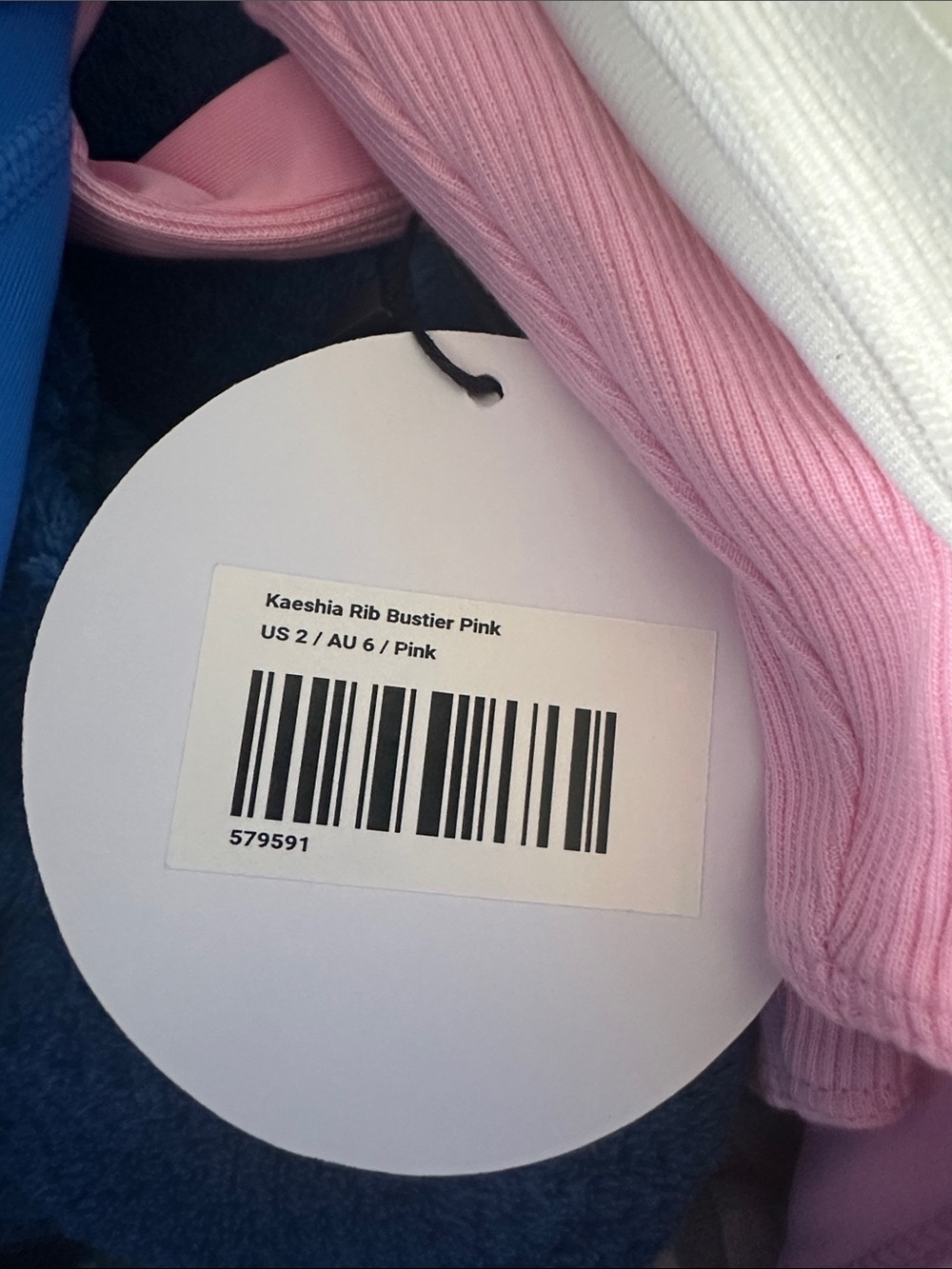 Princess Polly Pink Ribbed Corset Crop - Picture 4 of 4